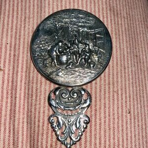 Antique Italian silver mirror